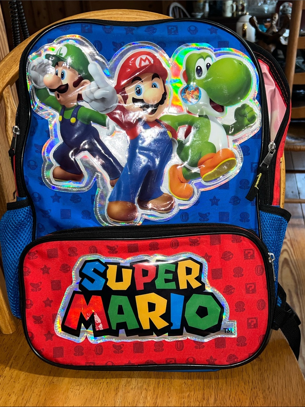 Super Mario Kids Backpack in Blue, Red and Green - Official Nintendo